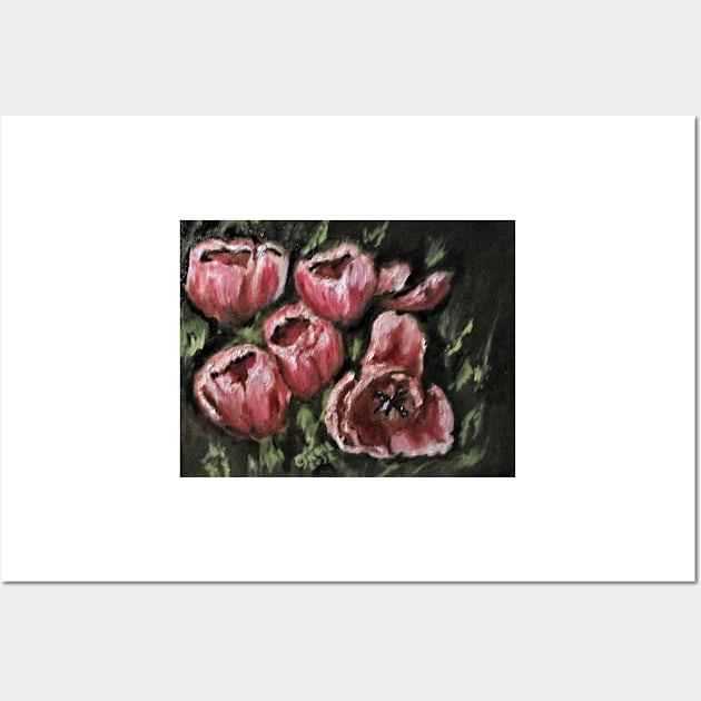 Pink Tulips For Erika Wall Art by cjkell